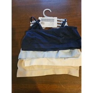 Bebe Crimson Set of 4 Training Bras Size L (34) Beige White Black Blue